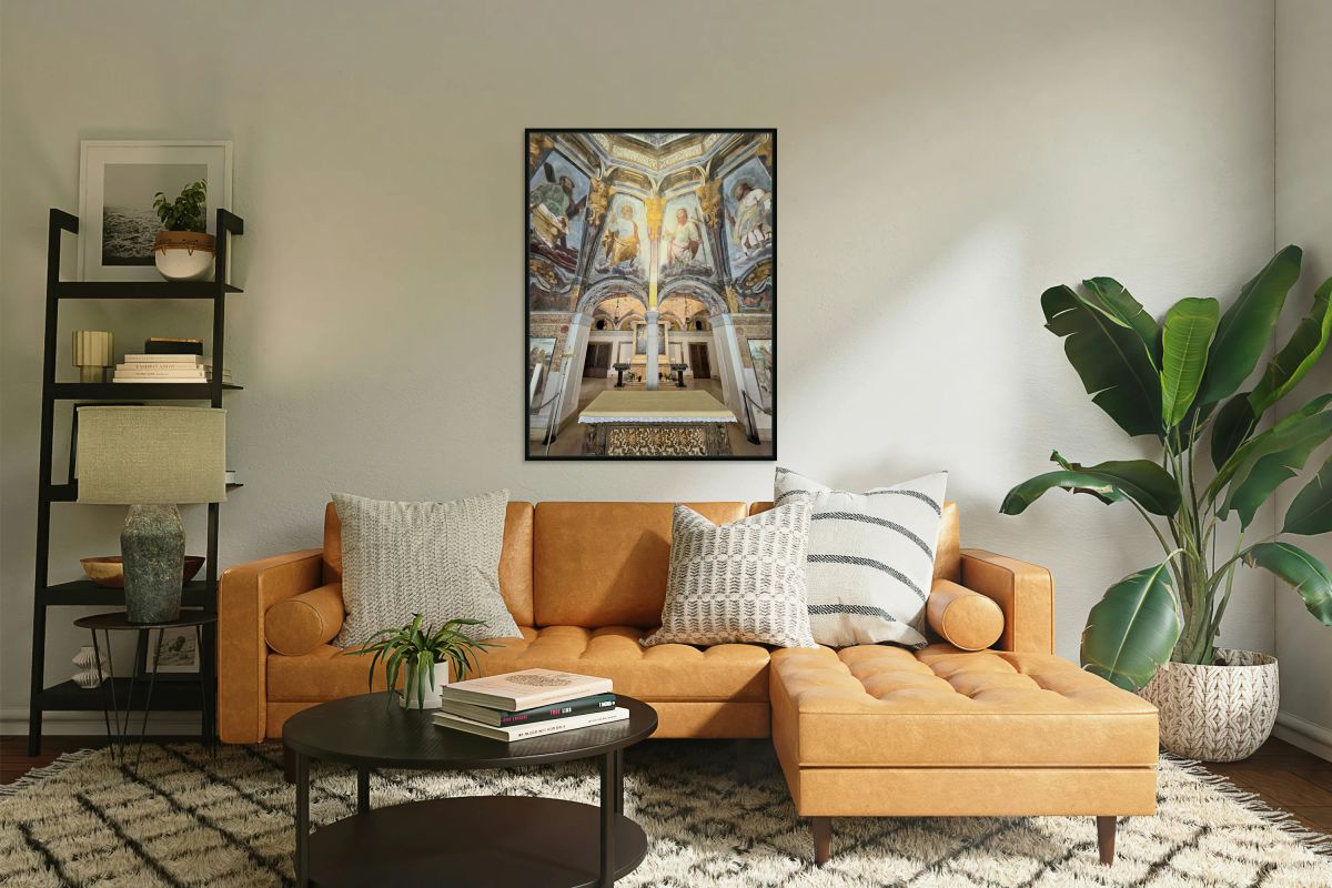 Interior of Santa Maria alla Fontana church in Milan Italy wit