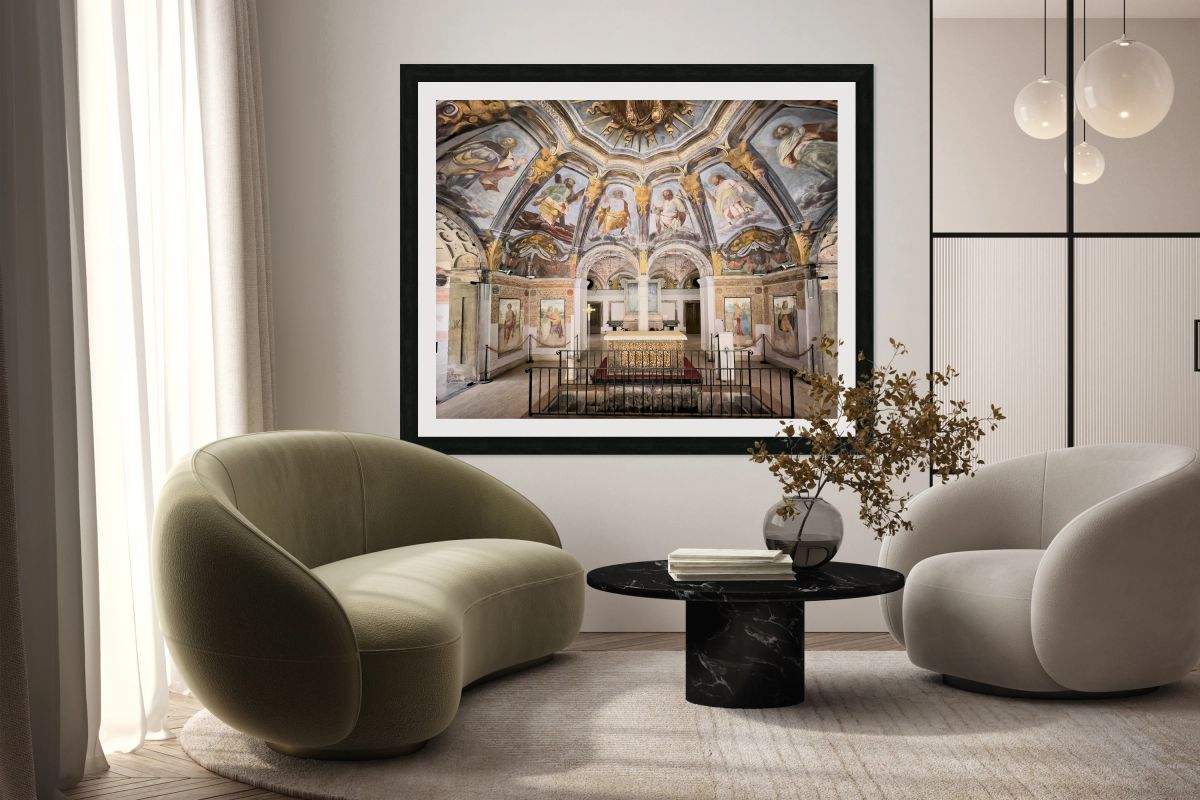 Interior of Santa Maria alla Fontana church in Milan Italy wit