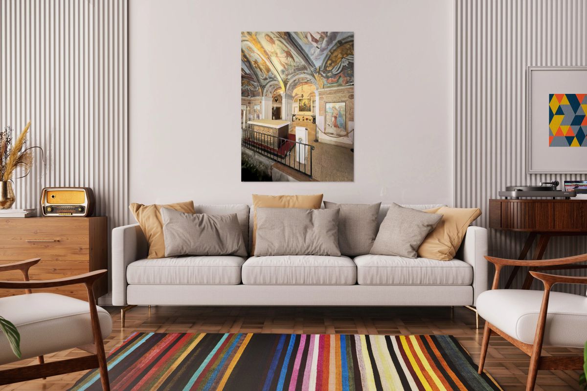 Interior of Santa Maria alla Fontana church in Milan Italy wit