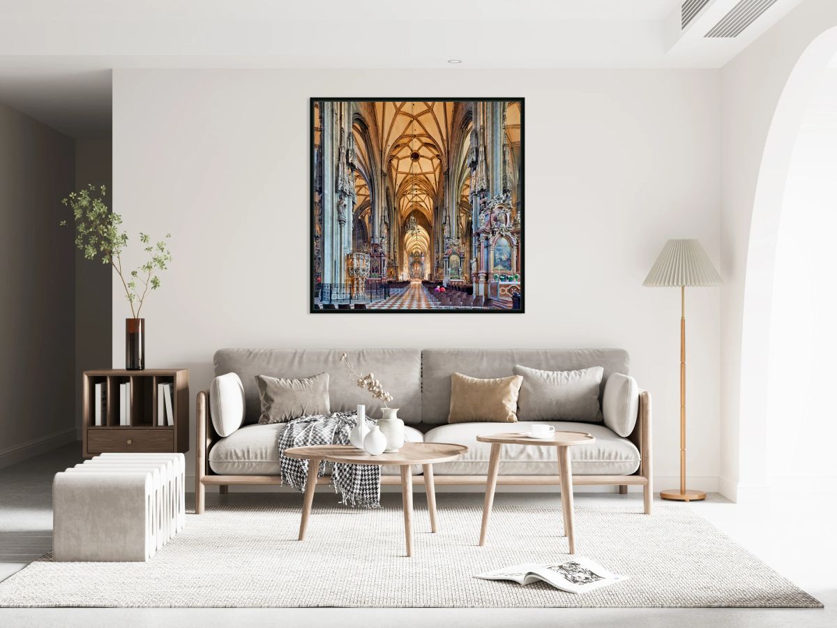 Inside a magnificent ornate European cathedral.