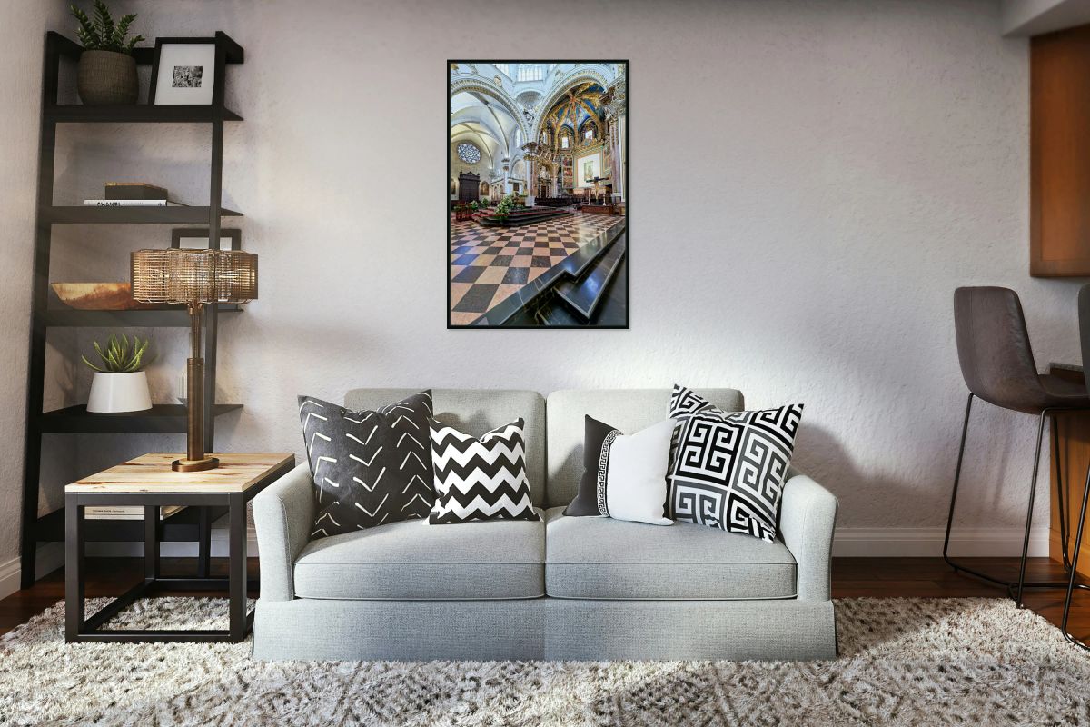 Valencia Cathedral interior features religious artwork