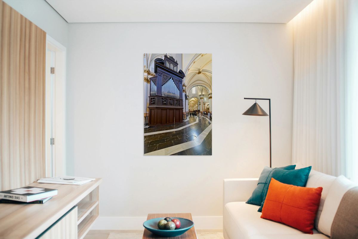 Valencia Cathedral features a large organ in the main hall