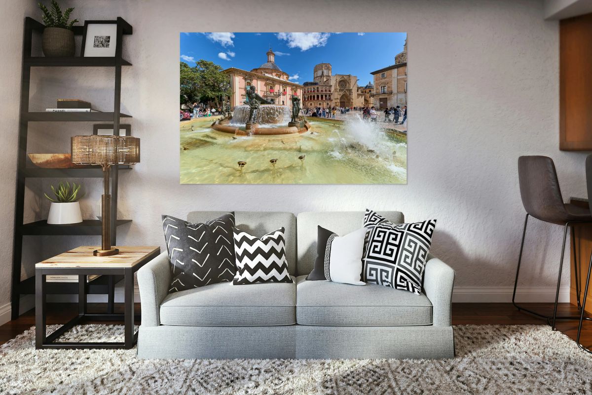 Valencia Spain showcases Plaza de la Virgen with the Real Basili