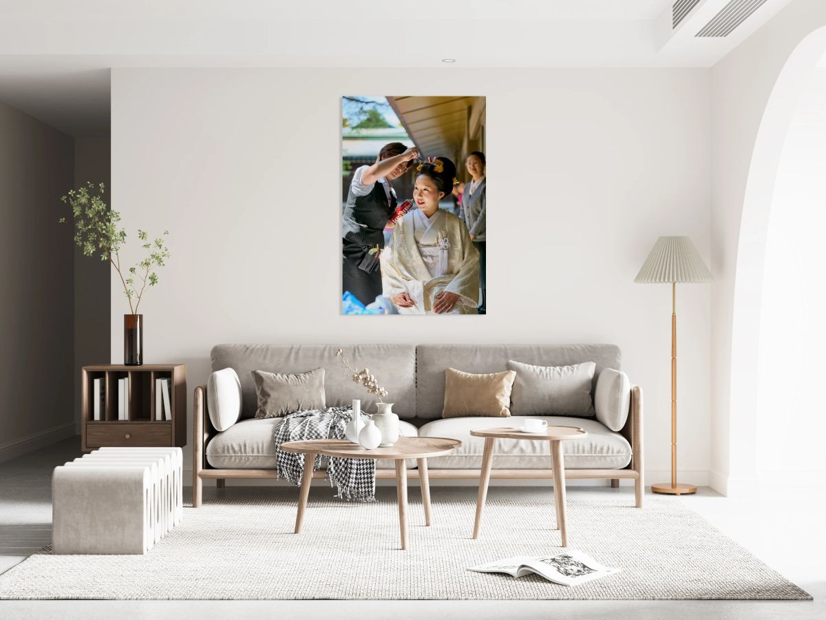 Traditional wedding preparation at Meiji Jingu shrine in Tokyo