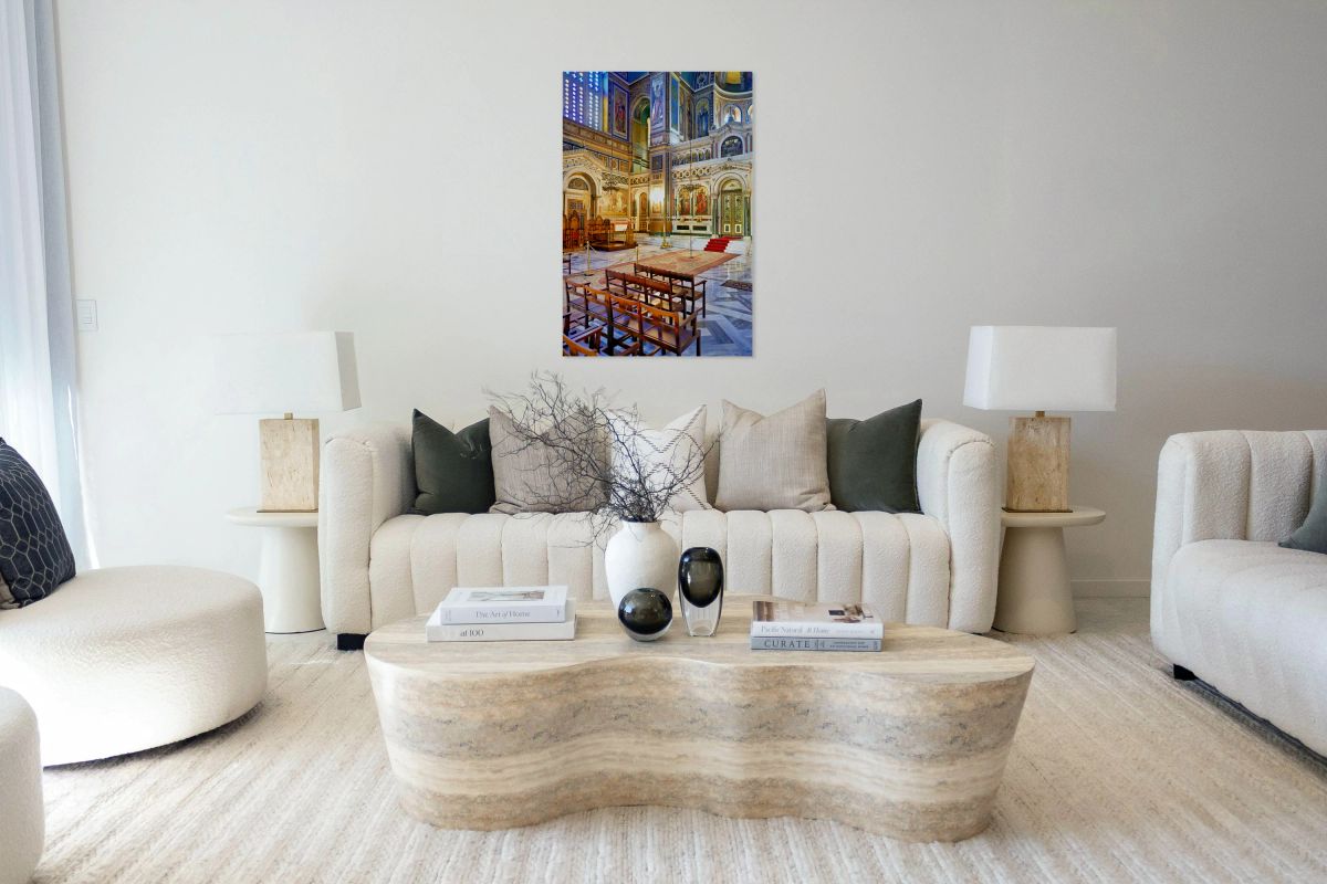 Inside mitropolis cathedral in athens greece