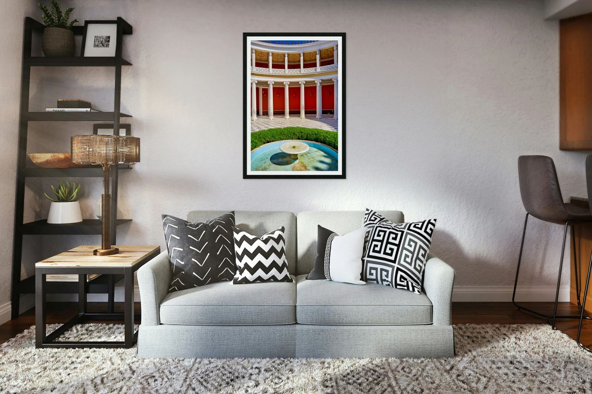 Inner courtyard of Zappeio Hall in Athens Greece