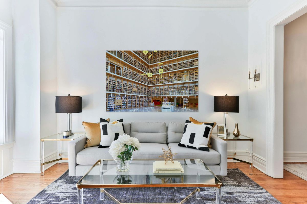 People explore the National Library in Athens Greece