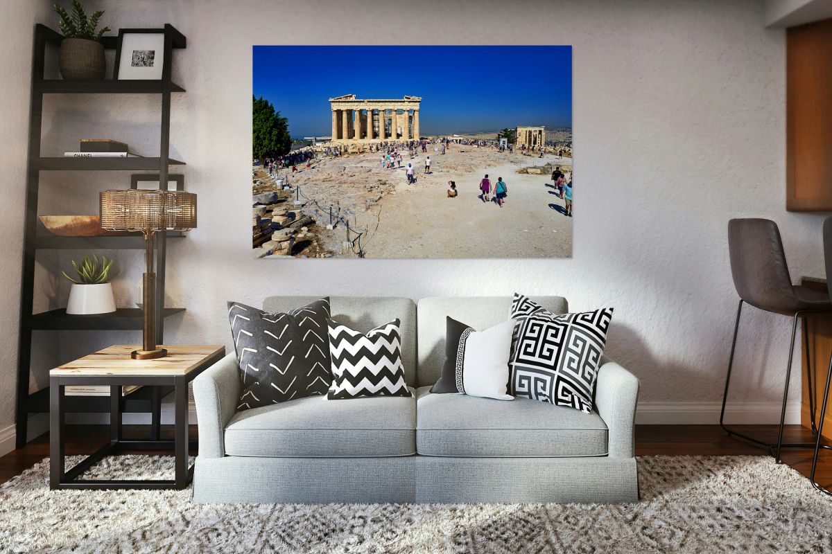 Visiting the Parthenon in Athens Greece on a sunny day