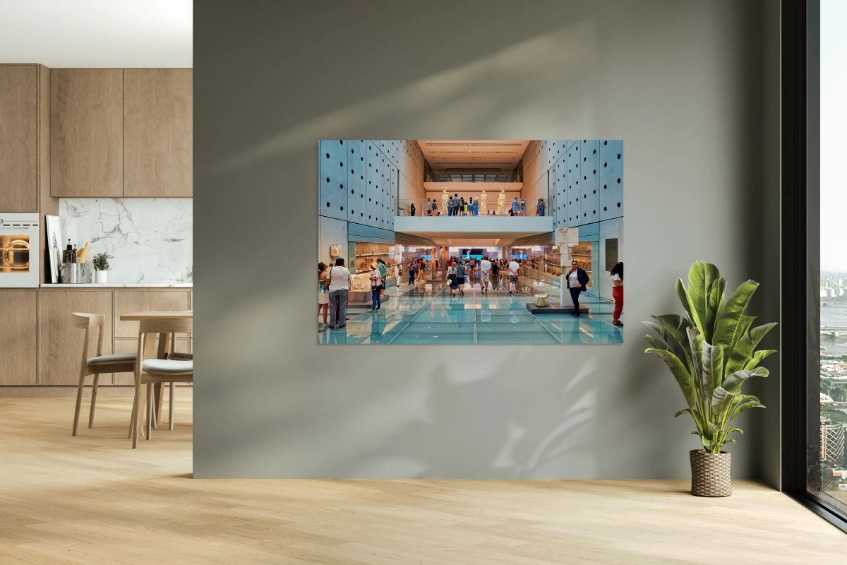 Visitors explore the Acropolis Museum in Athens Greece