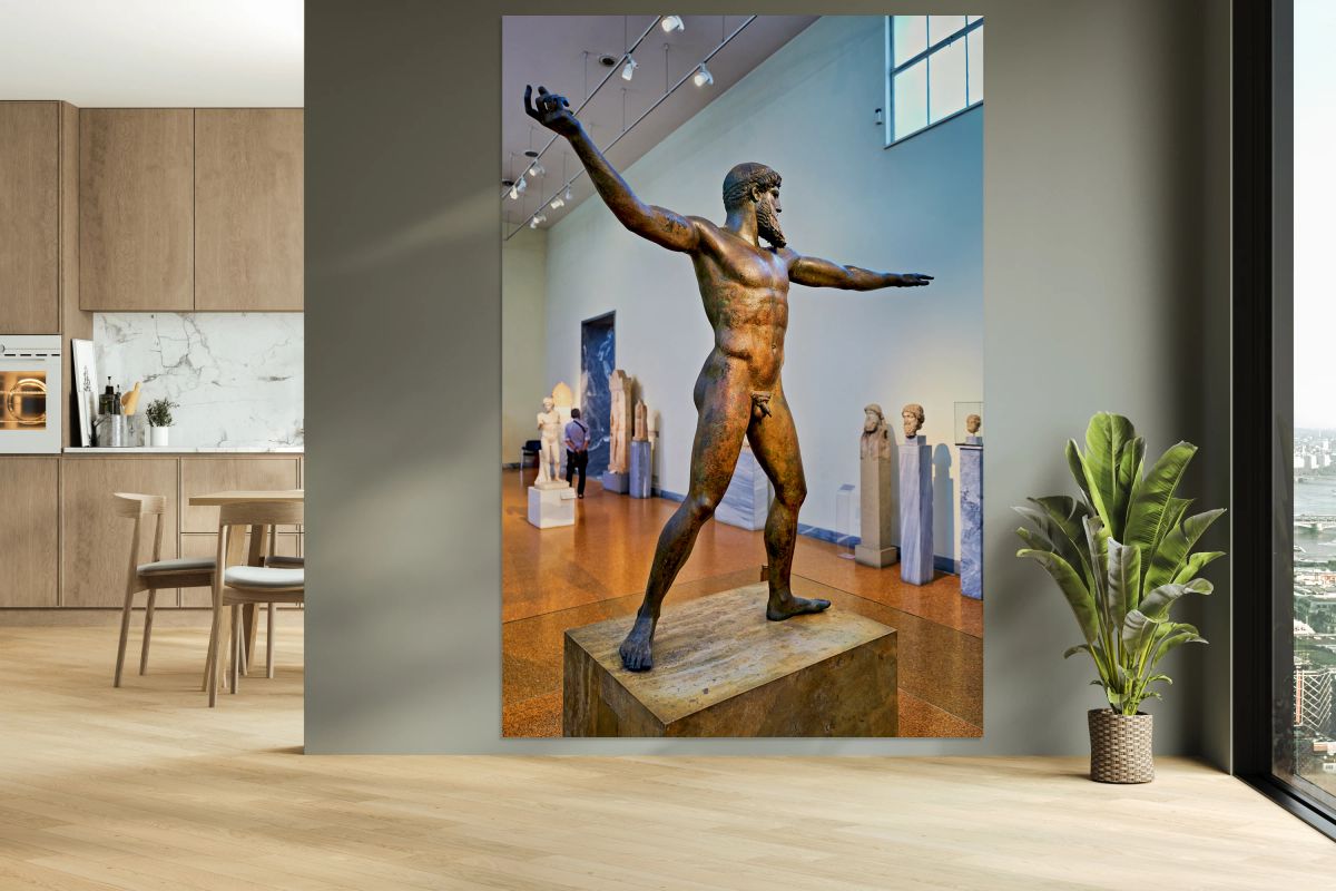 Statue at national archaeological museum in athens greece