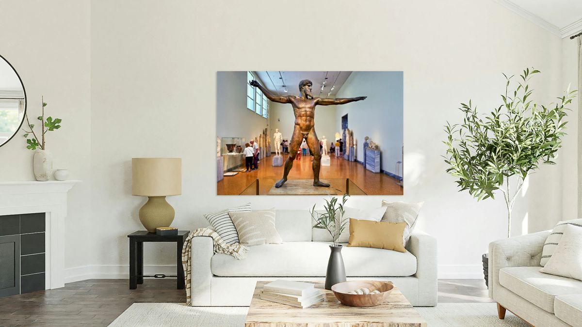 Bronze statue on display at National Archaeological Museum in At