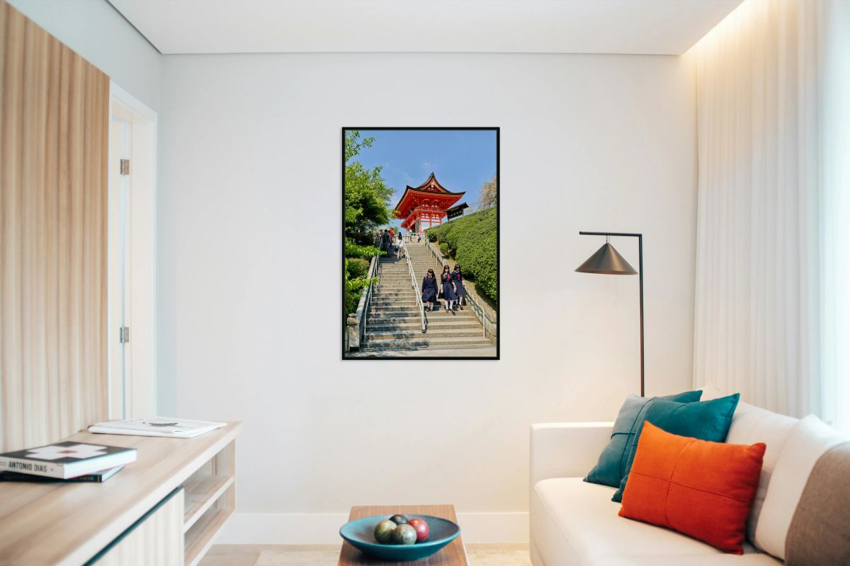 Koyasu Pagoda at Kiyomizu Dera Temple in Kyoto during a sunny da