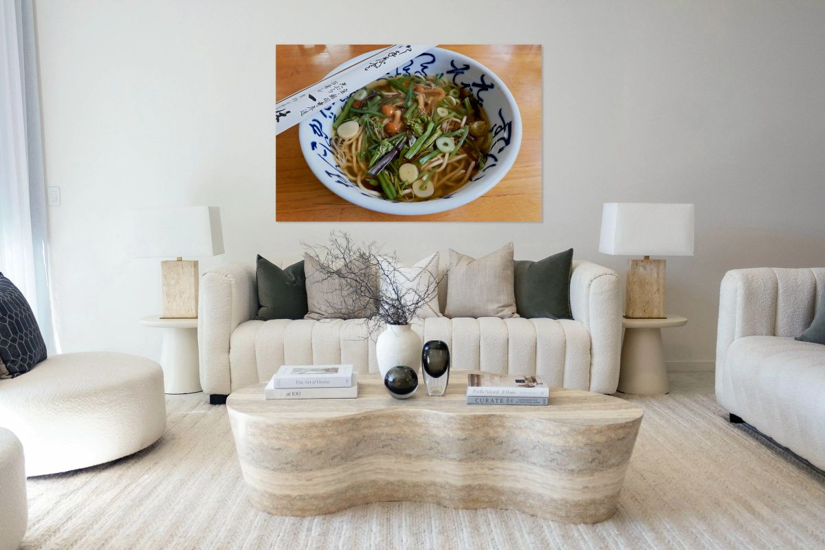Soba soup served in a bowl at a restaurant in Kyoto Japan