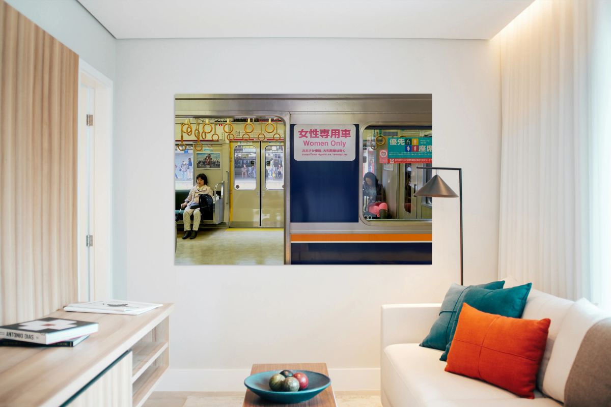 Women only train cart in Kyoto Japan for female passengers