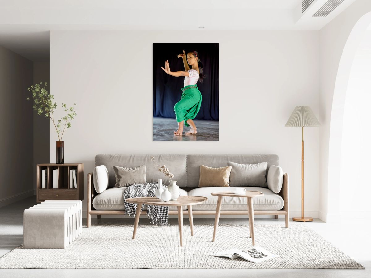 Young girl performing traditional dance.