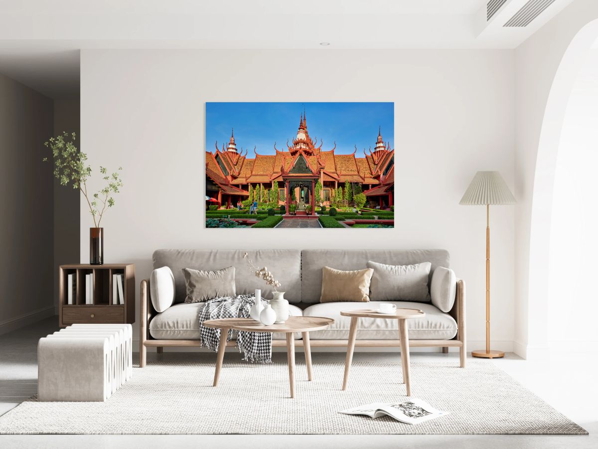 National Museum of Cambodia: traditional architecture lush gard