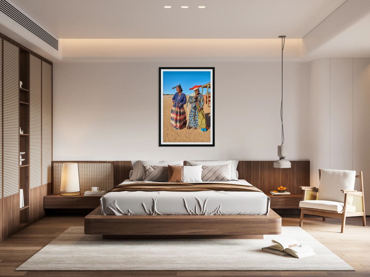 Women from Herero Bantu ethnic group in Namibia stand together