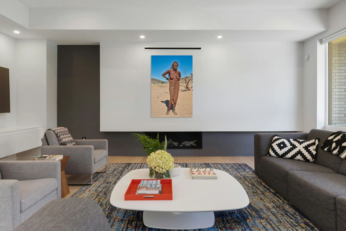 Portrait of a Himba woman in Kunene region of Namibia