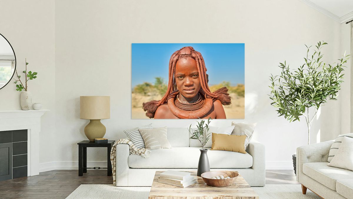 Portrait of a Himba woman in Namibias Kunene region