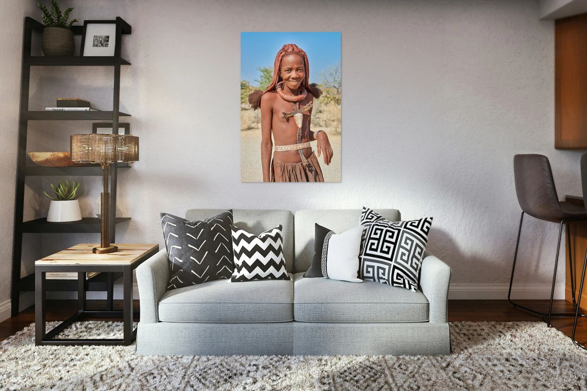 Portrait of a Himba woman in Kunene region of Namibia