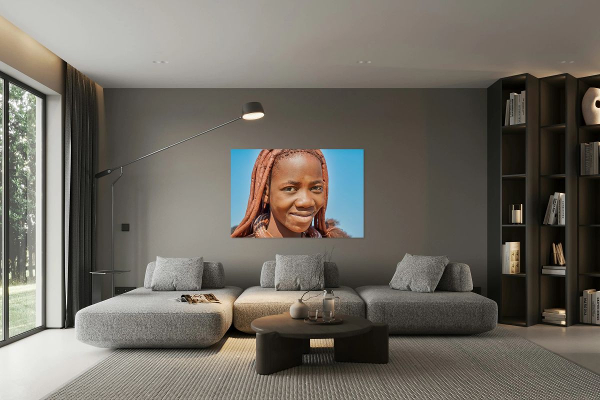 Portrait of Himba woman in Kunene region of Namibia