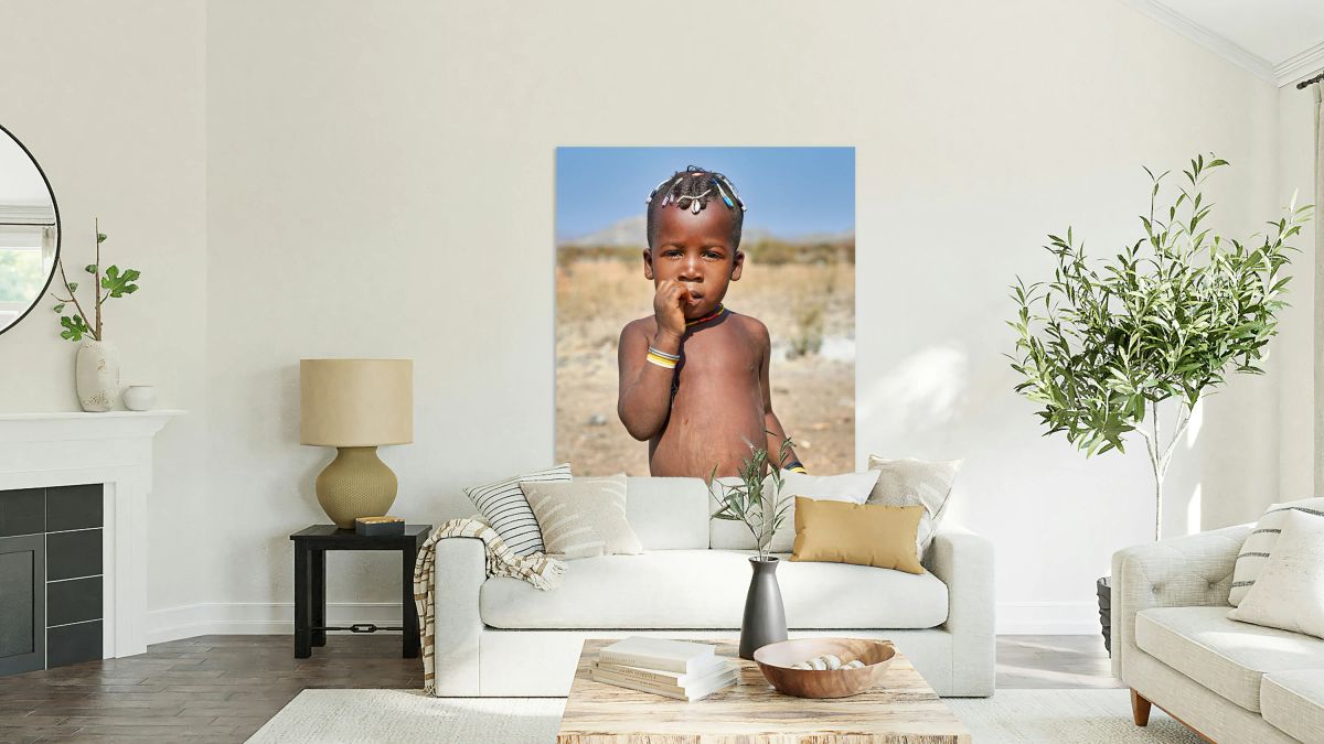 Portrait of a child from Zemba Bantu in Kunene Region of Namibia