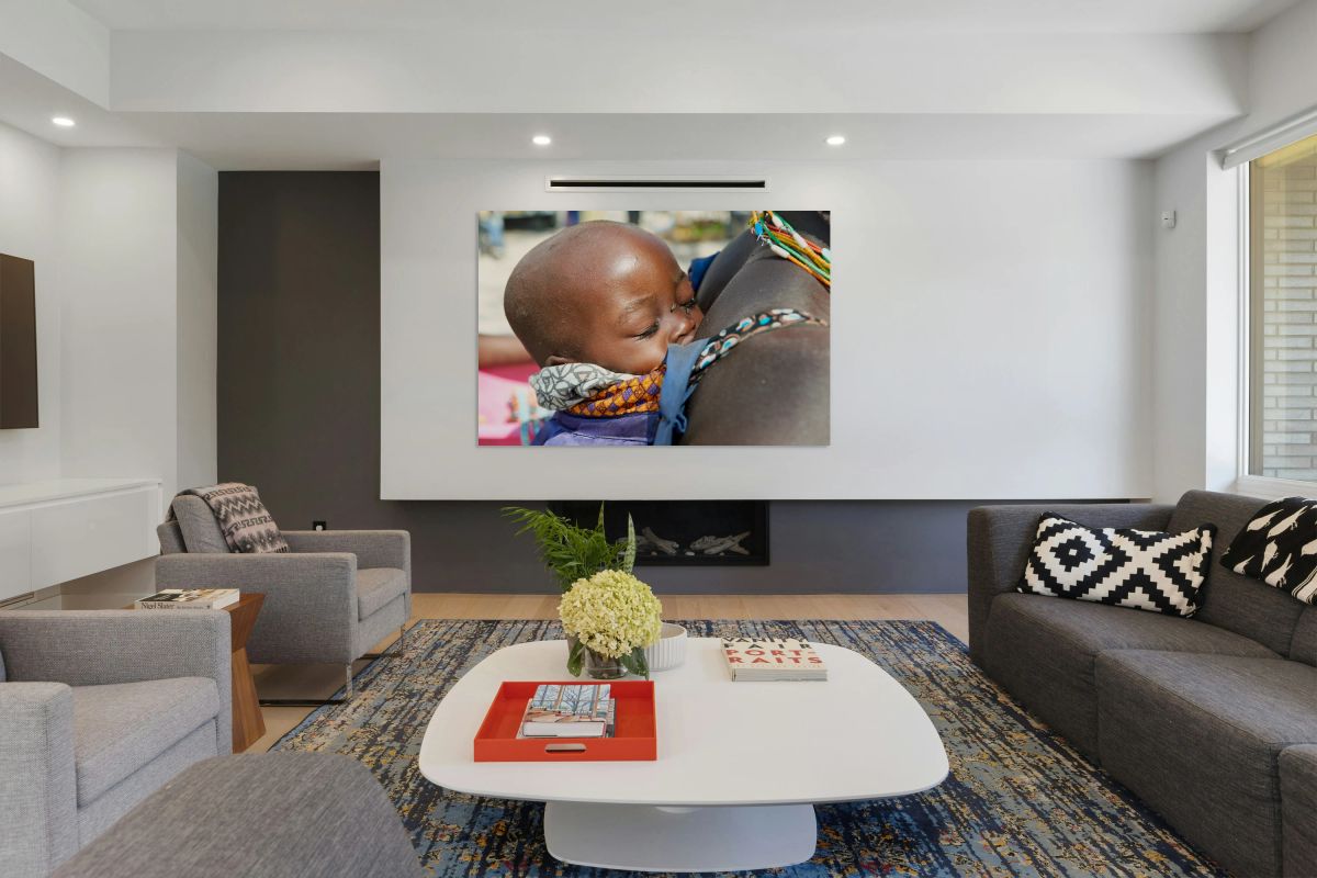 Baby portrait from Zemba Bantu in Kunene Namibia