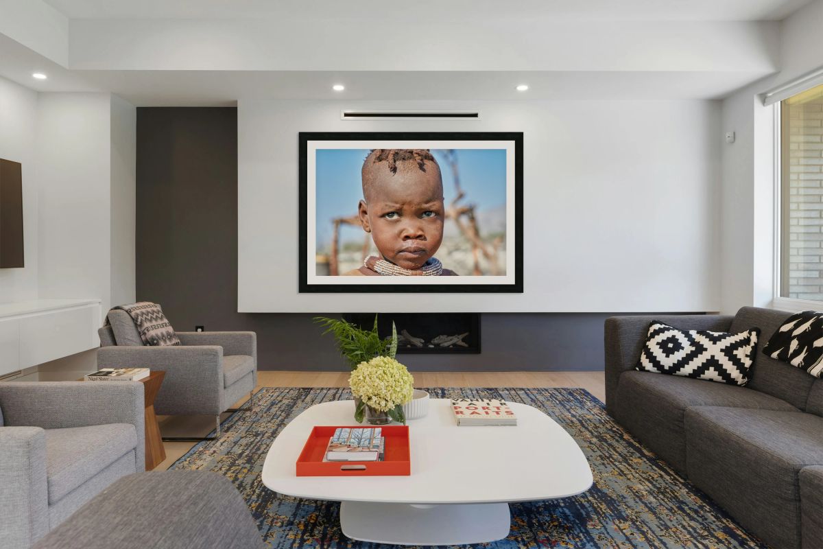 Portrait of a child from Himba village in Kunene region Namibia