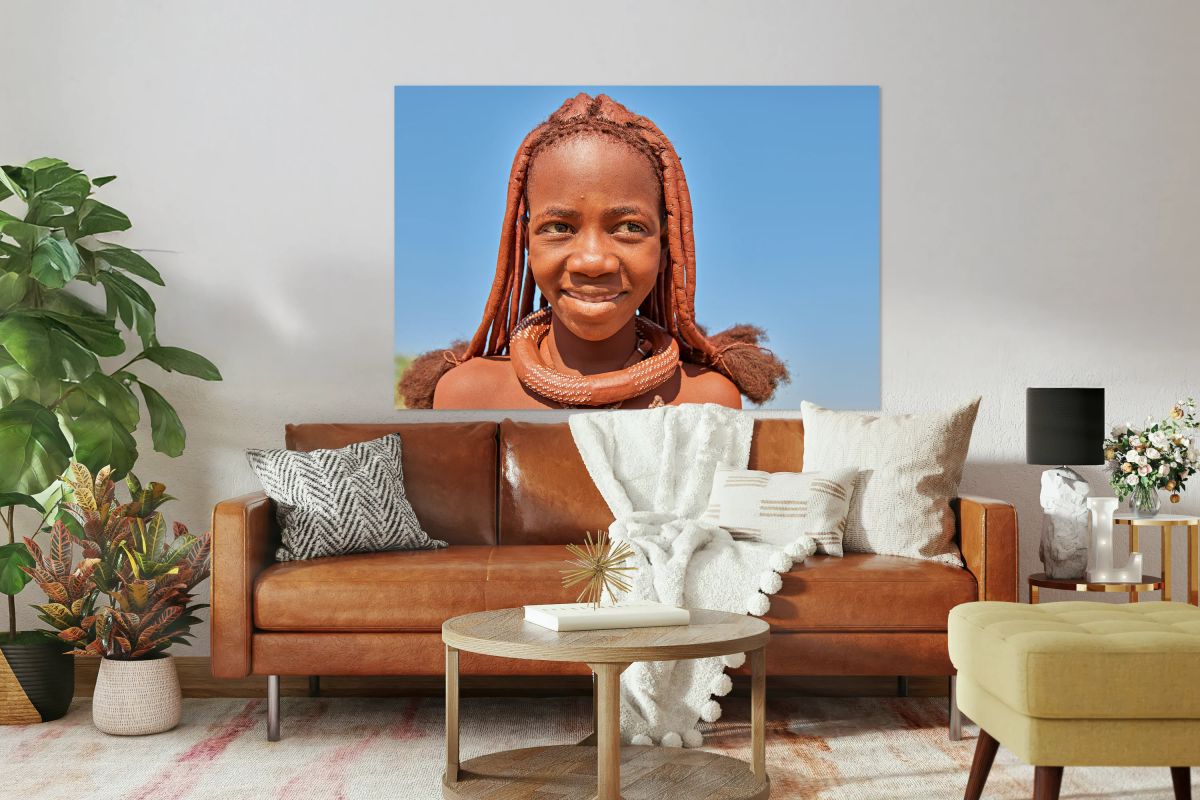 Portrait of a Himba woman in Kunene region of Namibia