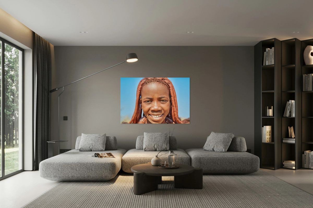 Portrait of Himba woman in Kunene region of Namibia