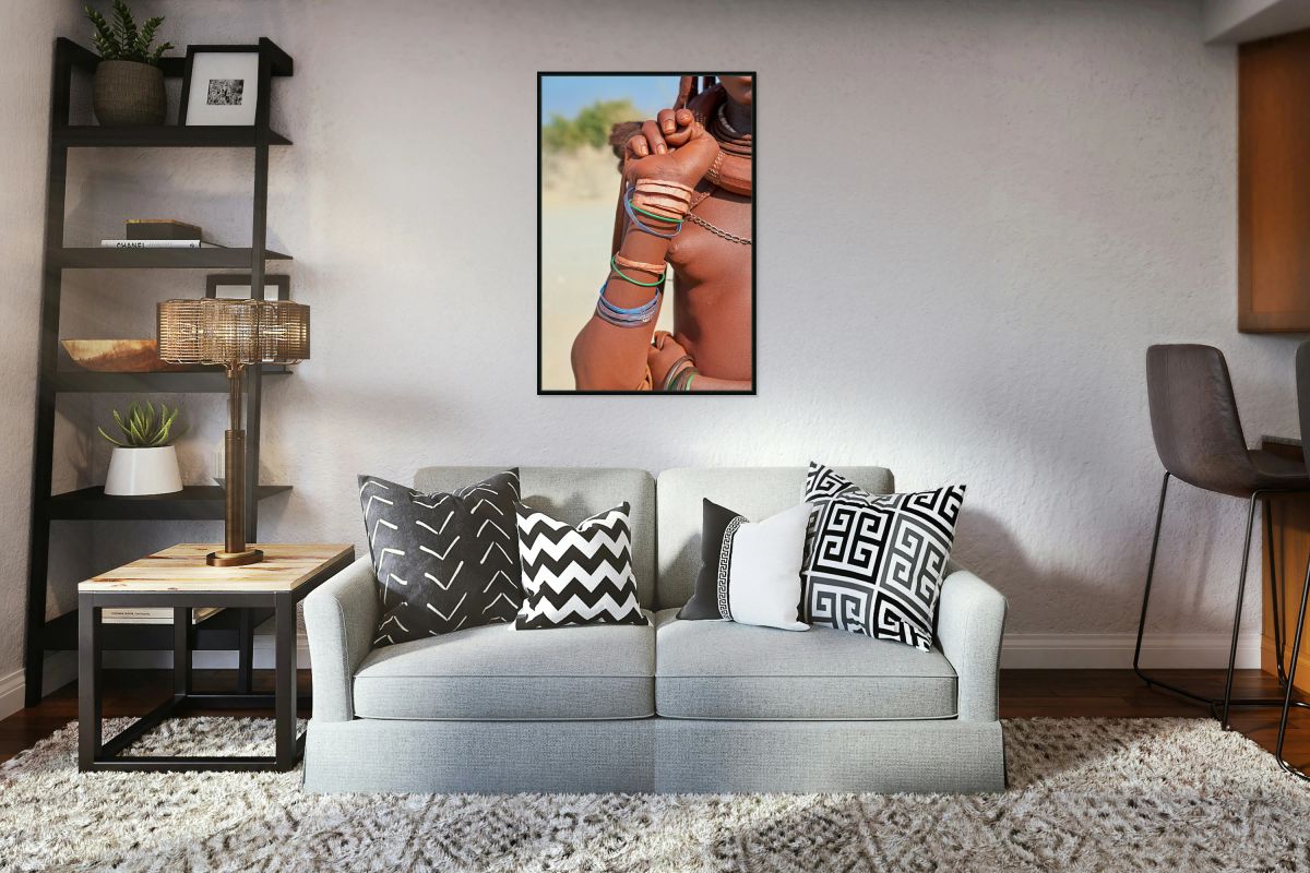 Portrait of Himba woman in Kunene region of Namibia with bracele
