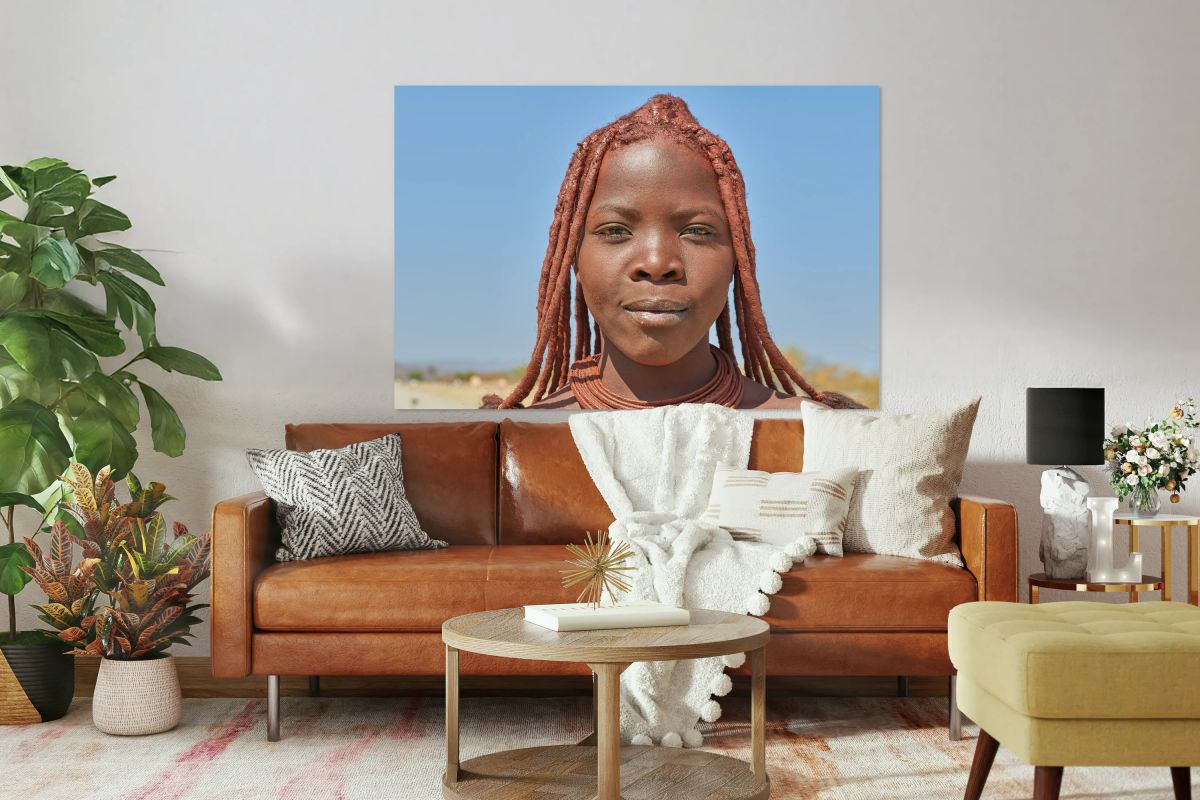 Portrait of Himba woman in Kunene region of Namibia
