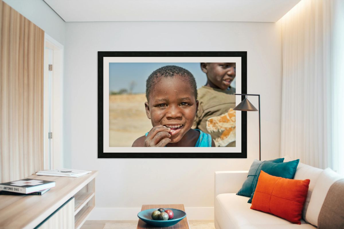 Portrait of a joyful boy in Kavango Region Namibia