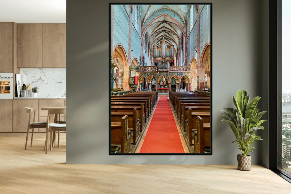 Interior view of Saint Pierre le Jeune church in Strasbourg Alsa