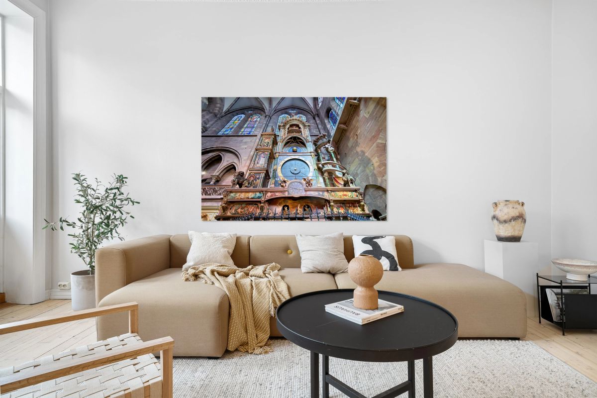 Tourists admire Strasbourg Cathedrals Astronomical Clock
