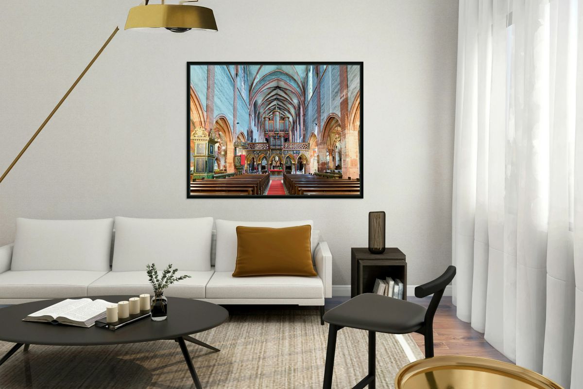 Interior view of Saint Pierre le Jeune church in Strasbourg