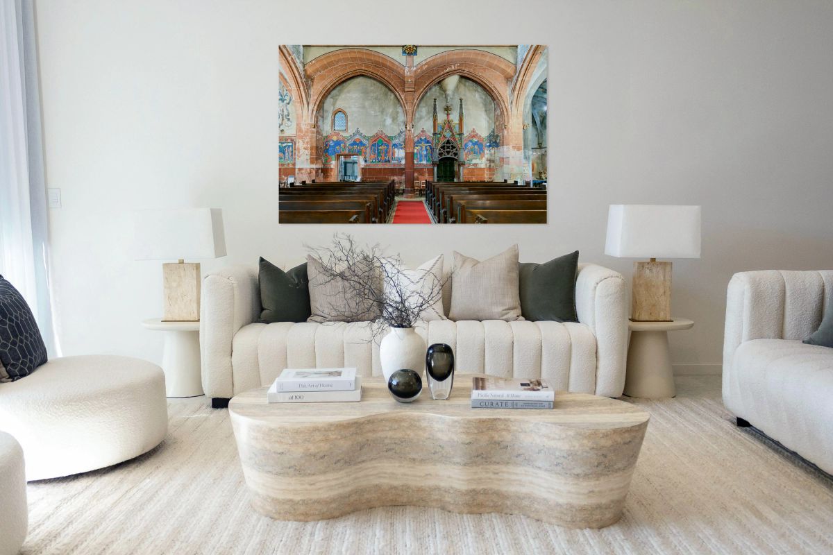 Interior view of Saint Pierre le Jeune church in Strasbourg Als