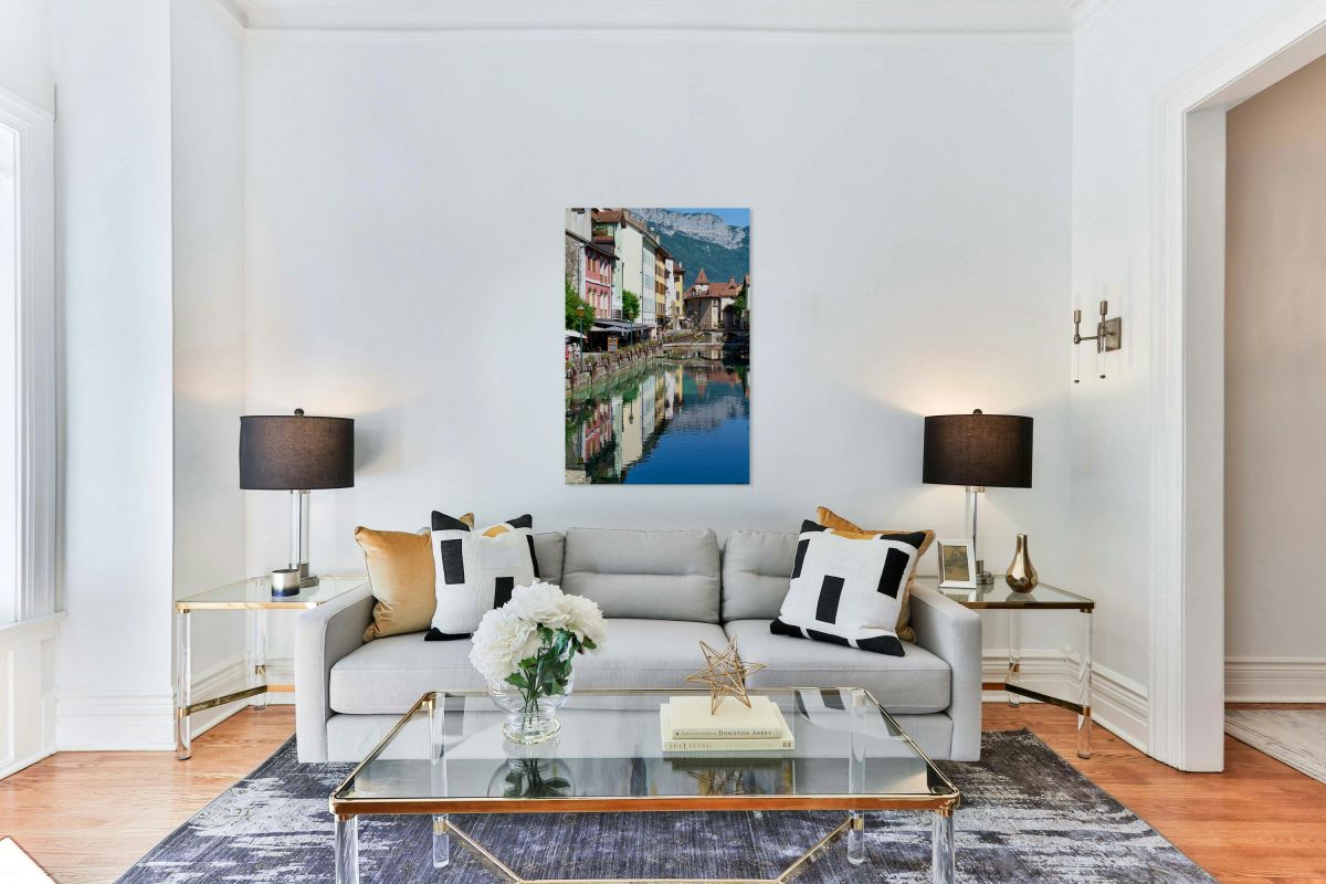 Visit to Thiou River in Annecy France during sunny weather