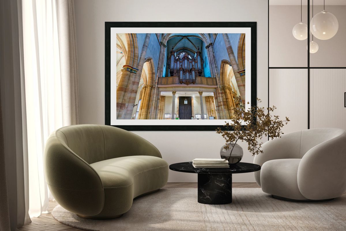 Explore St. Martin Church organ pipe in Colmar Alsace