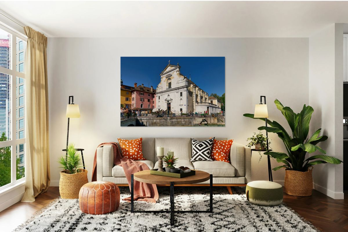 Saint Francis de Sales church in Annecy France on a sunny day