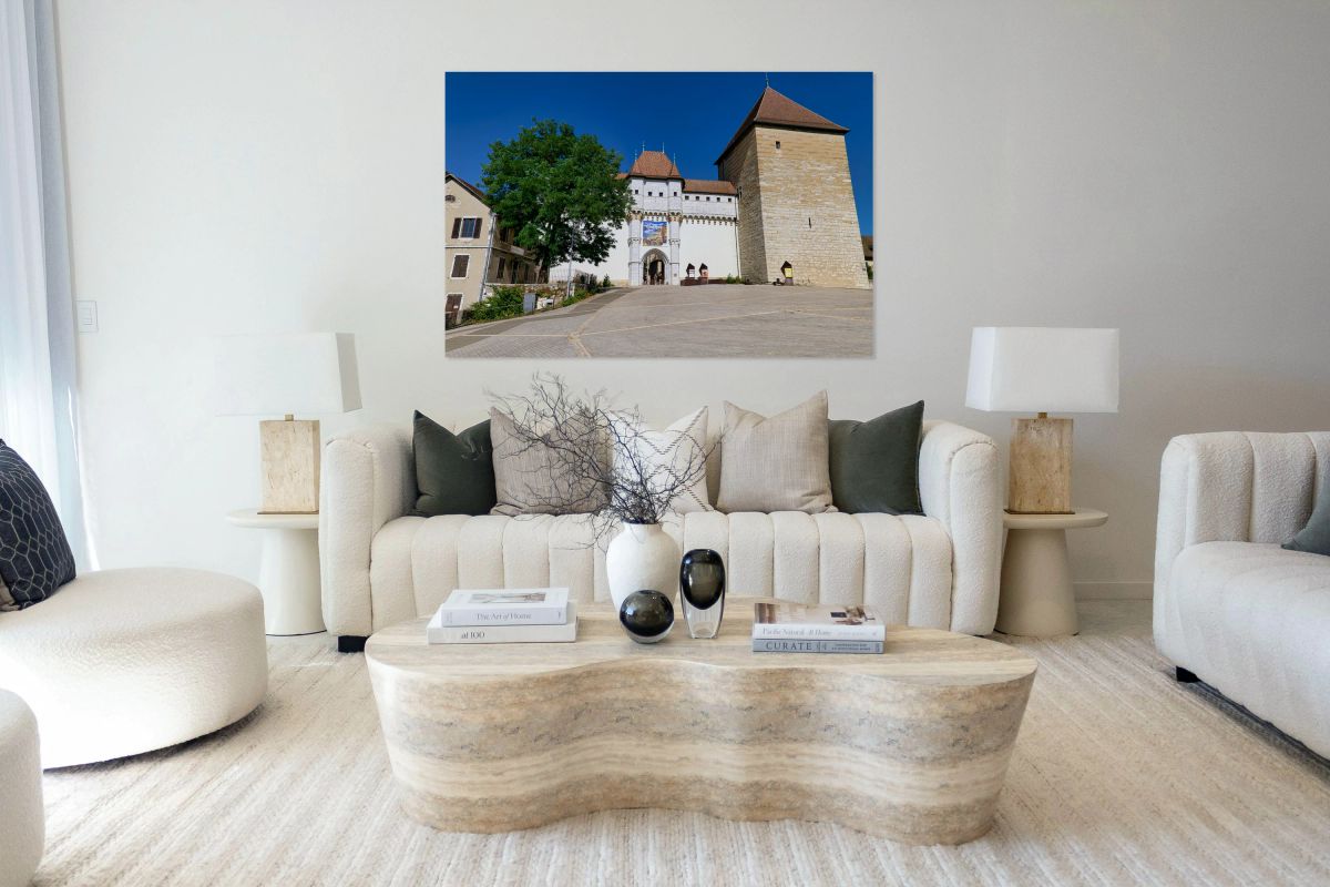 Visit to the castle in Annecy Haute Savoie France during a sun