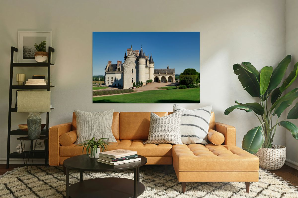 Chateau dAmboise stands in the sun at Amboise in France