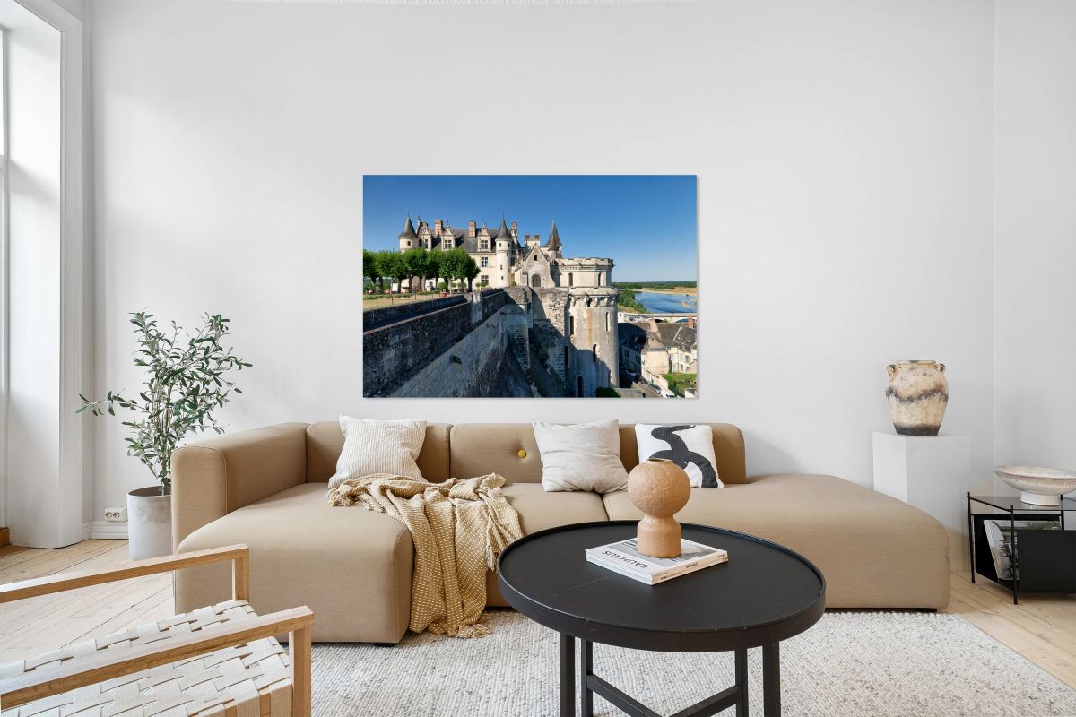 Chateau dAmboise stands tall by the Loire River in France