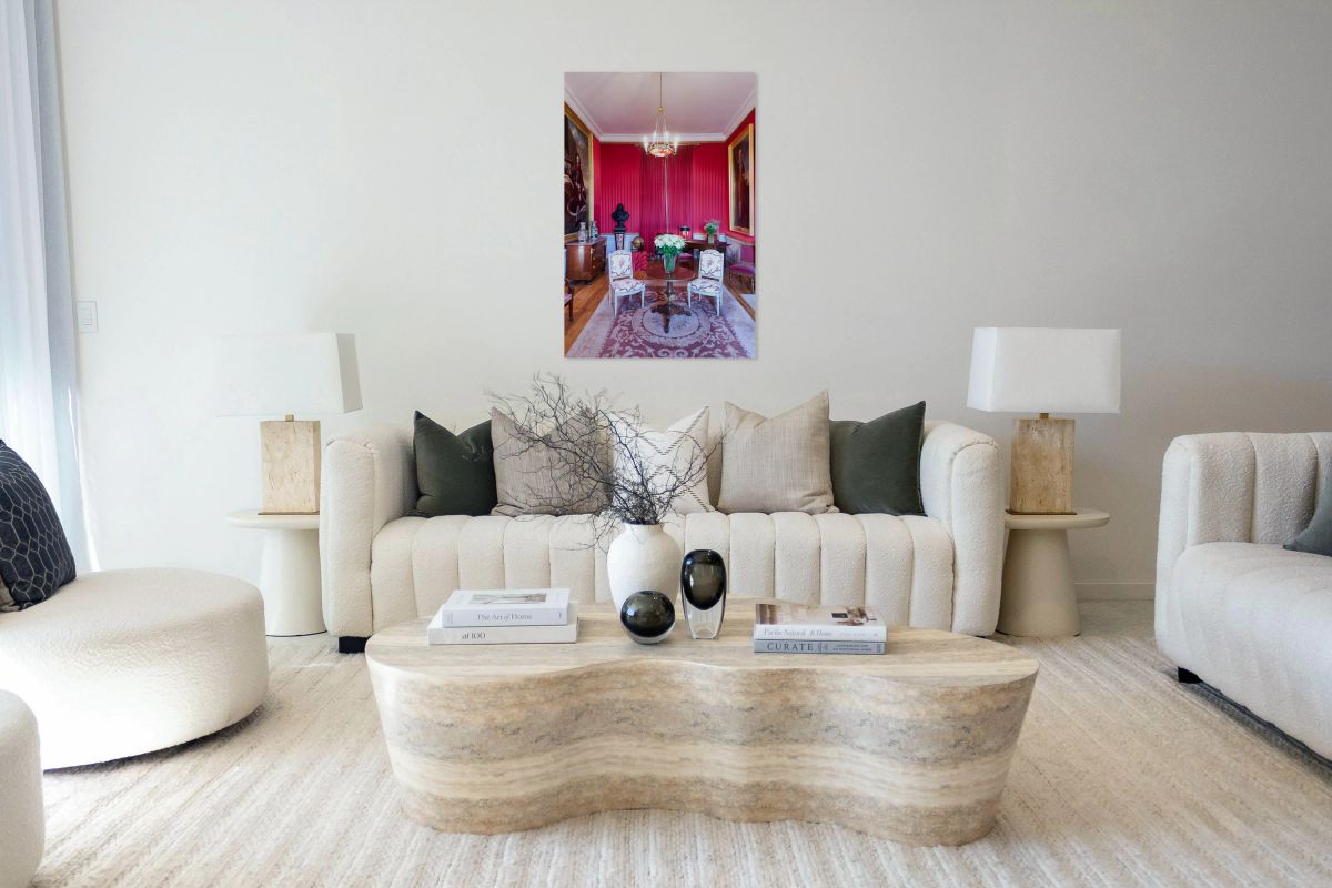 Visit to Chateau dAmboise in France shows a room with rich colo