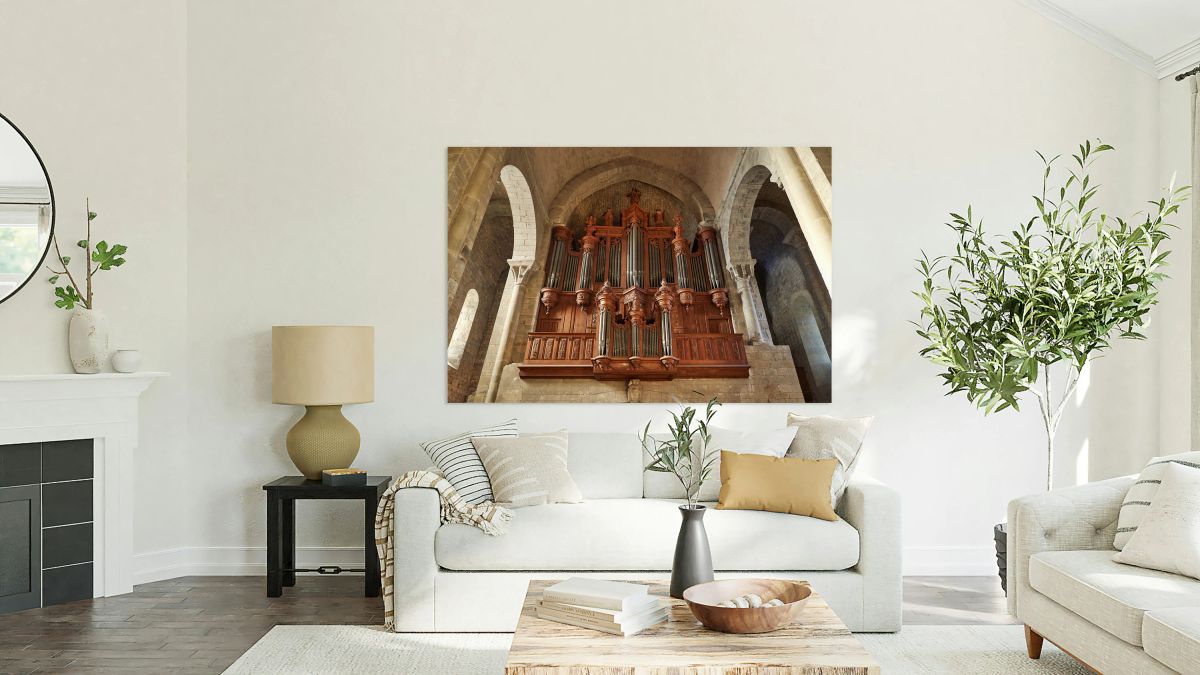 Historic organ at a church in Carcassonne France