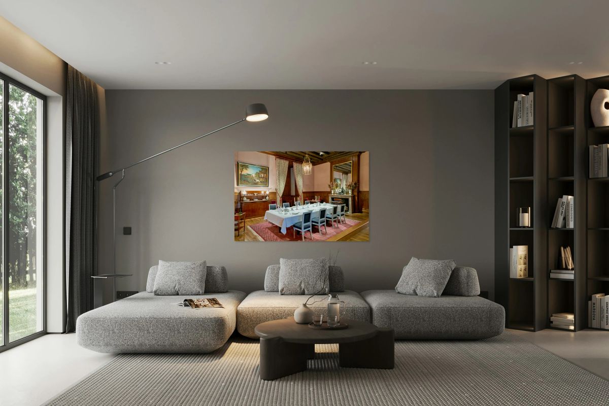 Dining room setup in Chateau dAzay le Rideau in Loire Valley Fr