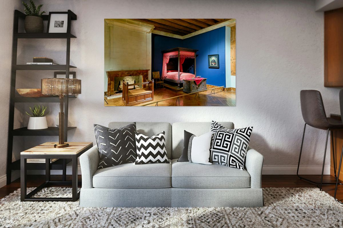 View inside Chateau dAzay le Rideau in Loire Valley France