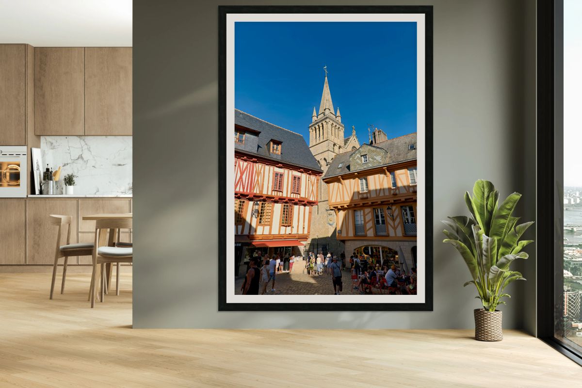 Visit to saint pierre cathedral in vannes brittany france