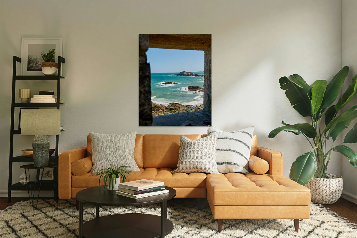 View of Fort National in Saint Malo Brittany France by the sea