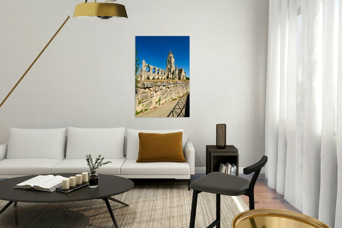 Ruins of Saint Etienne le Vieux church in Caen Normandy France